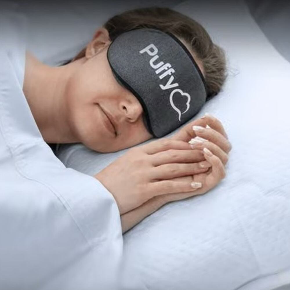 Puffy Signature Sleep Mask Gray One Size